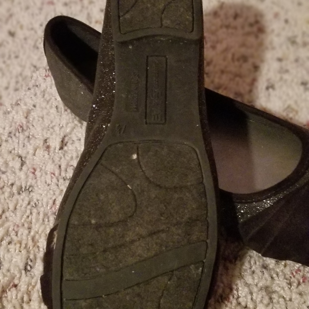 Sparkle Black Flats